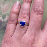 Blue Heart Lapis Solitaire Ring