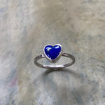 Blue Heart Lapis Solitaire Ring