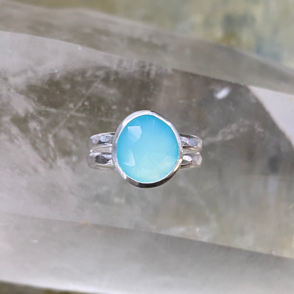 NEW Chalcedony Split Band Ring