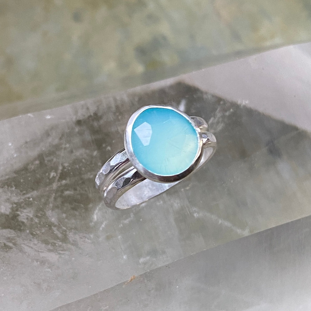 NEW Chalcedony Split Band Ring