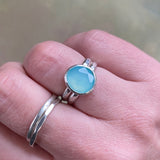 NEW Chalcedony Split Band Ring