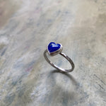 NEW Blue Heart Lapis Solitaire Ring