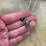 NEW Cluster Necklace in Labradorite & Spinel