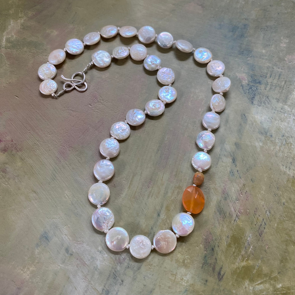 NEW Sunset Daydreams Coin Pearl Necklace