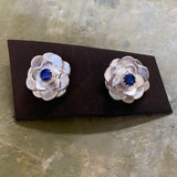 Dahlia Post Earrings in Indigo