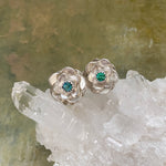 Dahlia Post Earrings in Turquoise Opal