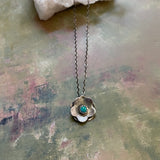 NEW Dahlia Flower Necklace with Turquoise