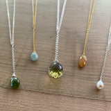 NEW Faux Lariat Necklace in Lemon Quartz