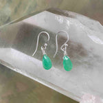 Gem Drop Dangle Earrings in Chrysoprase