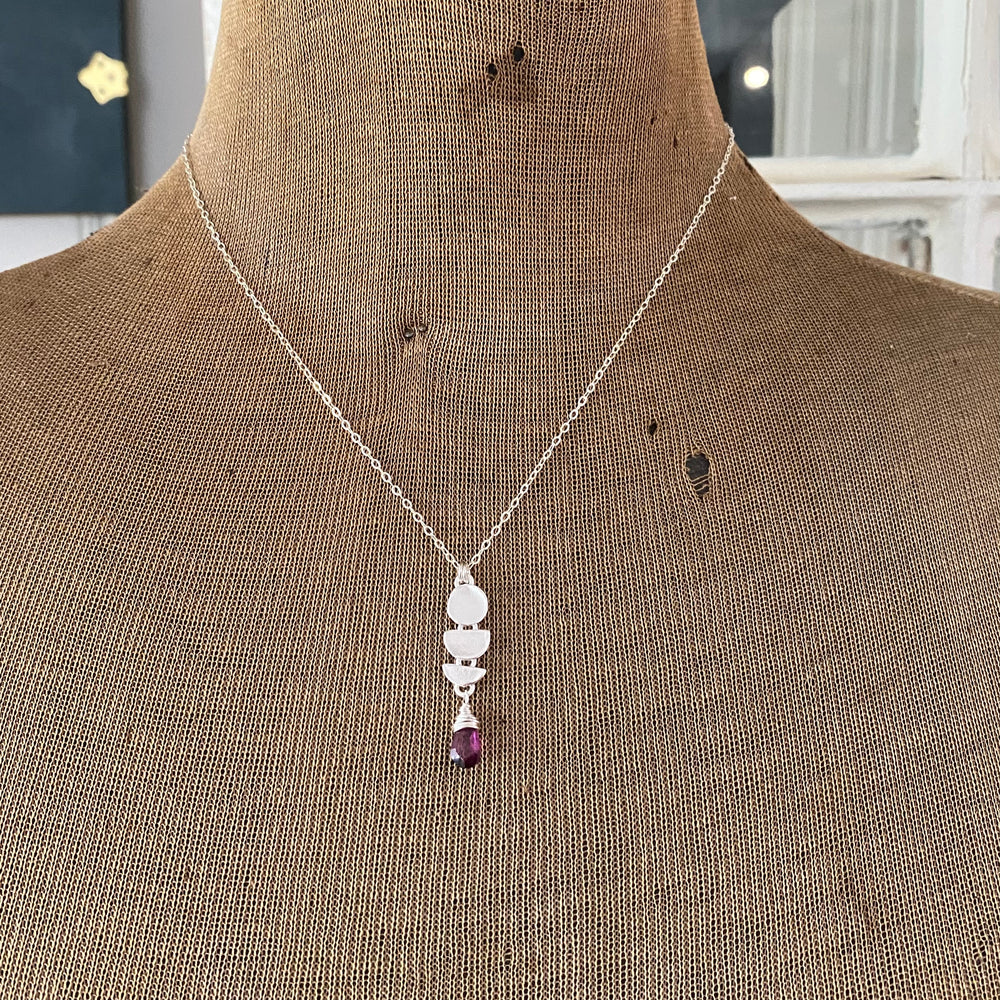 NEW Blood Moon Phase Necklace in Garnet