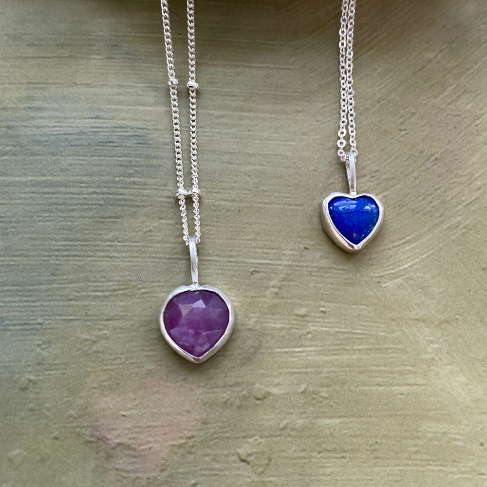 NEW Blue Lapis Heart Necklace