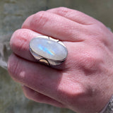 NEW Waning Crescent Moonstone Ring