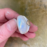 NEW Waning Crescent Moonstone Ring