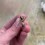 Bronze Pearl Post Earrings
