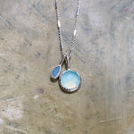 NEW Integral Charm Necklace with Blue Chalcedony & Australian Opal
