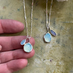 NEW Integral Charm Necklace with Blue Chalcedony & Australian Opal