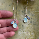 NEW Integral Charm Necklace with Blue Chalcedony & Australian Opal