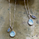 NEW Integral Charm Necklace with Blue Chalcedony & Australian Opal