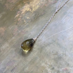 NEW Faux Lariat Necklace in Lemon Quartz