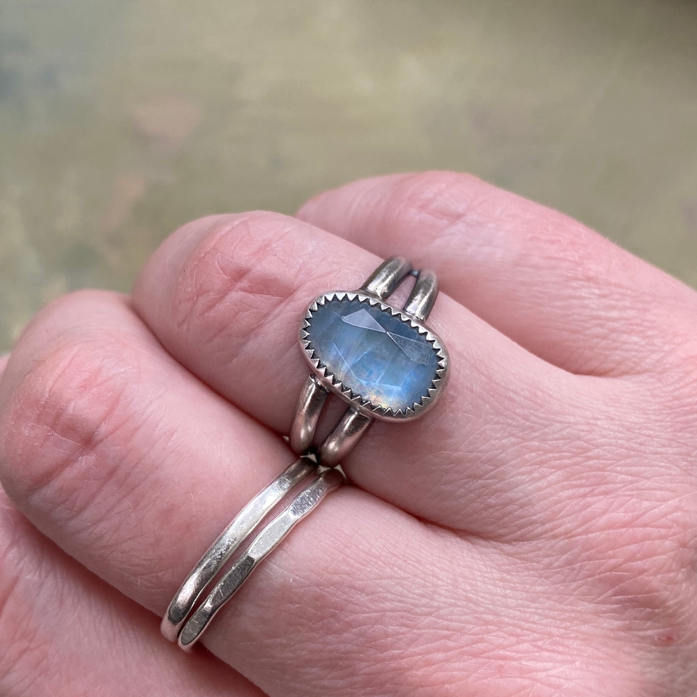 NEW Rainbow Moonstone Ring