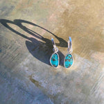 NEW Huggie Hoop Earring with Nacozari Turquoise