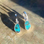 NEW Huggie Hoop Earring with Nacozari Turquoise