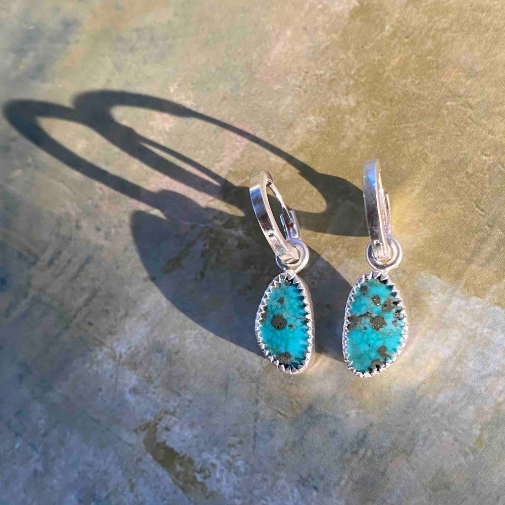 NEW Huggie Hoop Earring with Nacozari Turquoise