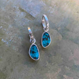 NEW Huggie Hoop Earring with Nacozari Turquoise