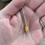 Faux Lariat Necklace in Fire Opal