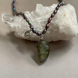 NEW Restorative Necklace with Freshwater Pearls & Labradorite