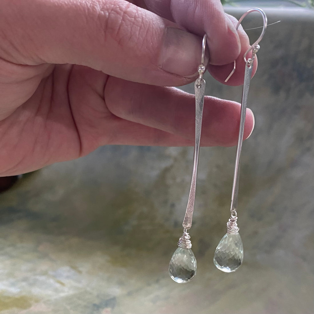 NEW Sticks & Stones Dangle Earring XXL in Green Amethyst
