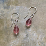 NEW Gem Drop Dangle Earrings in Strawberry Quartz