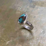 Through The Branches Turquoise Ring