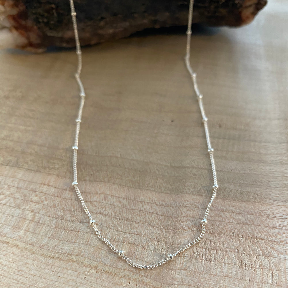 Bead Chain Necklace in Sterling Silver