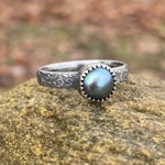 Black Pearl Solitaire Ring