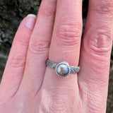 Champagne Pearl Solitaire Ring