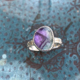 Fluorite Solitaire Ring