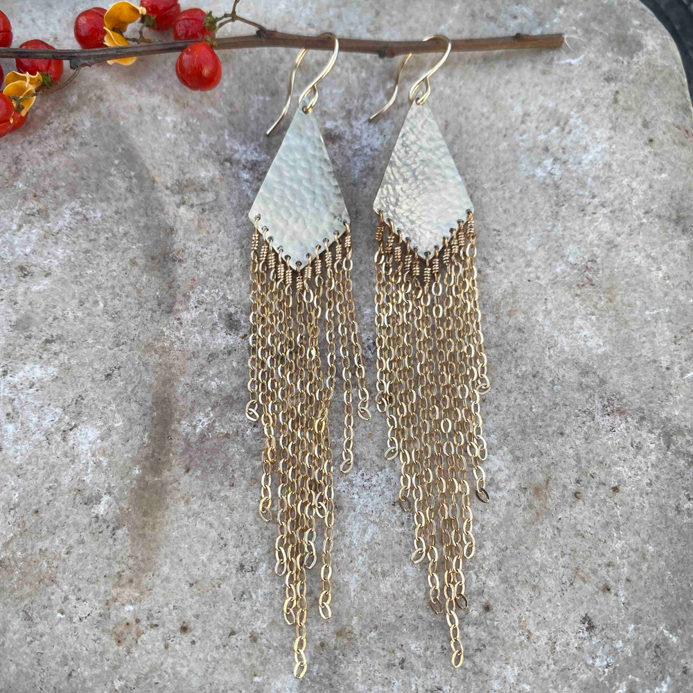 NEW Golden Fringe Dangle Earrings