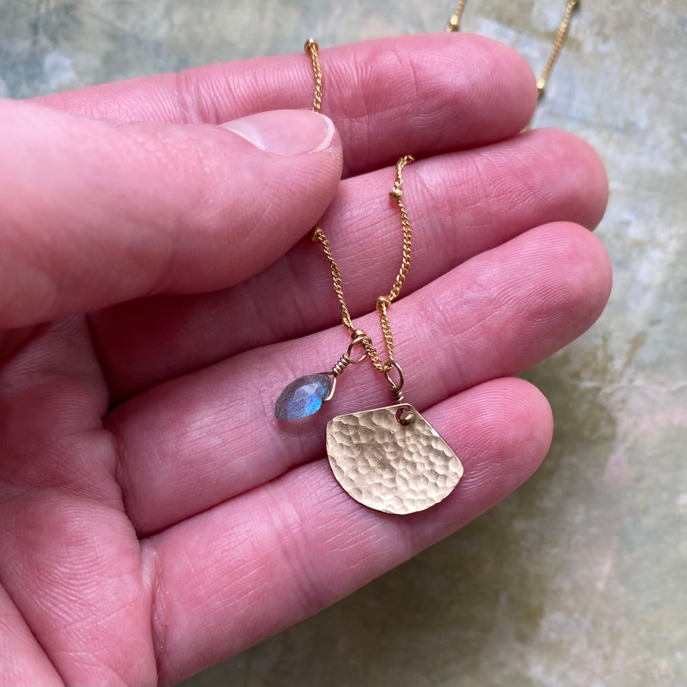Ginkgo Leaf Charm Necklace