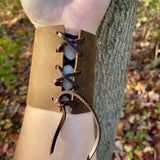 Jasper & Leather Cuff Bracelet