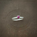 Peony Solitaire Stackable Ring