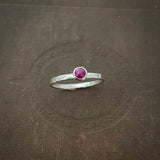 Peony Solitaire Stackable Ring
