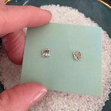 Pure Silver Post Earrings - Square