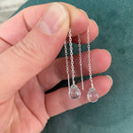 Aquamarine Threader Dangle Earrings