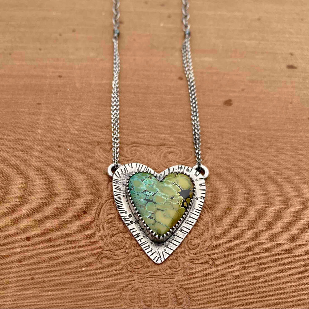 NEW Treasure Mountain Turquoise Heart Necklace in Rain