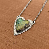 NEW Treasure Mountain Turquoise Heart Necklace in Rain